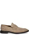 Hugo Boss Suede Loafers In Grey
