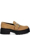 Hugo Boss Suede Loafers In Neutrals