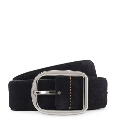 HUGO BOSS SUEDE LOGAN BELT