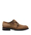 Hugo Boss Suede Monk Shoes In Beige
