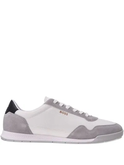 Hugo Boss Suede-panelled Sneakers