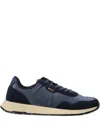 Hugo Boss Suede-panelled Sneakers In Blue