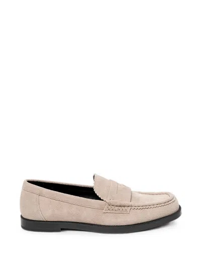 Hugo Boss Suede Slip-on Loafers In Animal Print