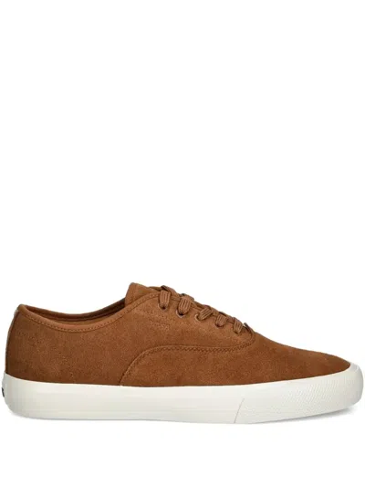 Hugo Boss Suede Sneakers In Brown