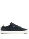 Hugo Boss Suede Sneakers In Blue