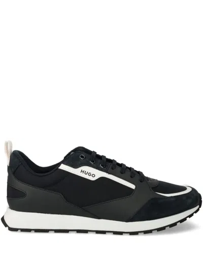 Hugo Boss Suede Sneakers In Schwarz