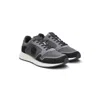 Hugo Boss Suede Trainers With Double B Monogram In Gray