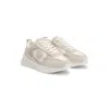 Hugo Boss Suede-trim Trainers With Double B Monogram In White