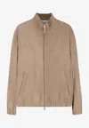 Hugo Boss Blazer Jacket Elasticated Cuffs Hem Pockets In Brown