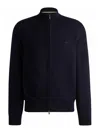Hugo Boss Coiner Cotton Blend Casual Jacket In Azul Oscuro