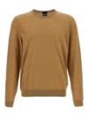 Hugo Boss Crew-neck Sweater In Cotton With Embroidered Logo