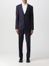 Hugo Boss Tailored Suit With Notch Lapel And Chest Pocket In Blue