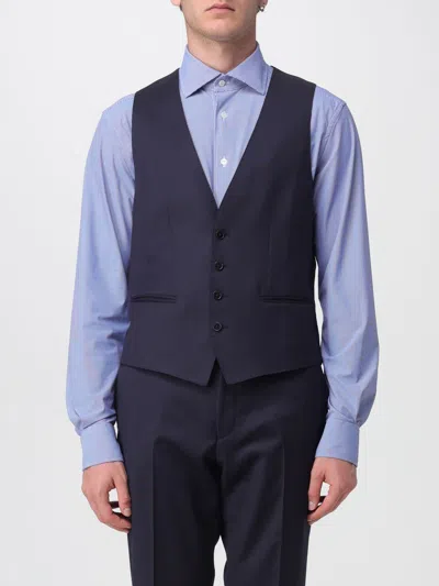 Hugo Boss Suit Vest Boss Men Color Blue