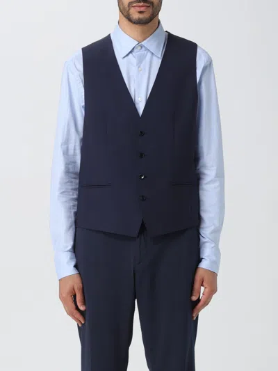 Hugo Boss Suit Vest Boss Men Color Blue