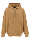 Hugo Boss Oversized-fit Hoodie In Cotton With Double B Monogram In Beige