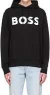 Hugo Boss Sullivan Hoodie Sweatshirt In Black In Black