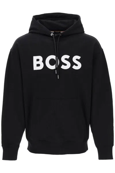 Hugo Boss Sullivan Logo Hoodie In Black