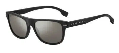Pre-owned Hugo Boss Sunglasses Boss 1322/s 124/t4 Matte Black Silver Man