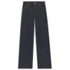 Hugo Boss Super-wide-leg Jeans In Monogram Laser-print Denim In Black