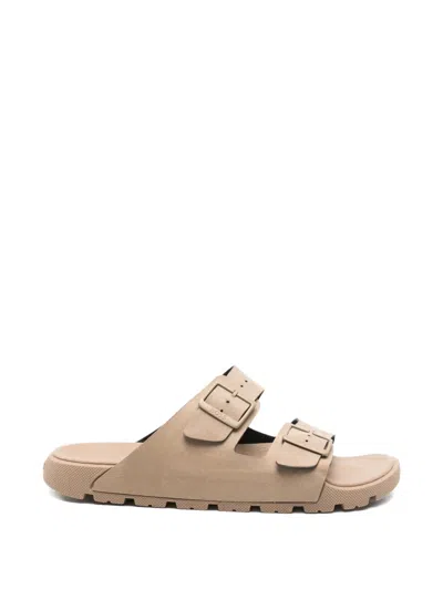 Hugo Boss Surfley Buckle Strap Sandals In Neutral