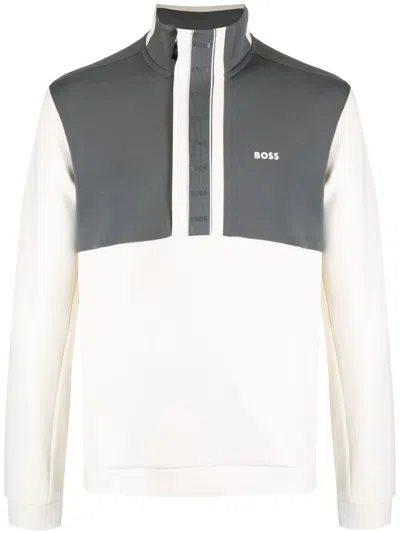 Hugo Boss Sweat 1 High-neck Sweatshirt In Grey