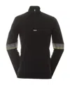Hugo Boss Sweat 1 Semi-zipped Sweatshirt In Black