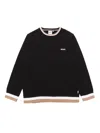 Hugo Boss Black Sweater For Boy With Logo In Black