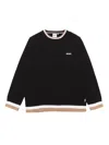 Hugo Boss Black Sweater For Boy With Logo In Black