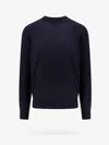 Hugo Boss Eco -sustainable Wool Sweater With Embroidered Logo Boss Botto -l In Blue