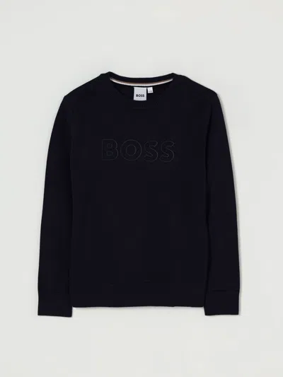 Hugo Boss Sweater Boss Kids Color Navy In Blue