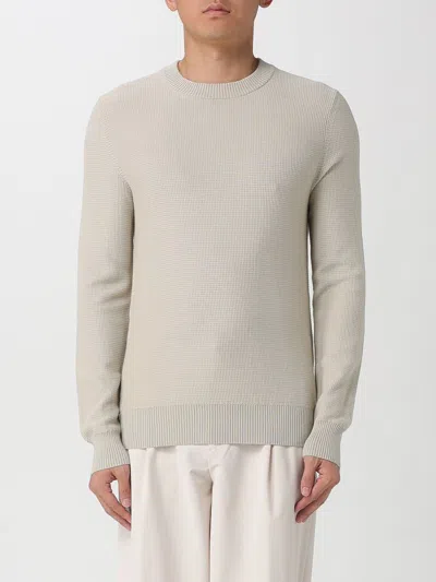Hugo Boss Sweater Boss Men Color Beige In Gray