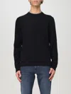 Hugo Boss Interlock-cotton Sweatshirt With Logo Detail And Crew Neckline In Schwarz