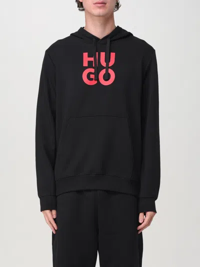 Hugo Boss Hooded Sweatshirt With In Schwarz