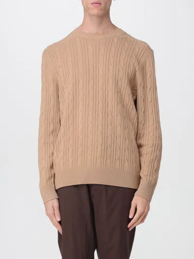 Hugo Boss Textured Sweater In Nude