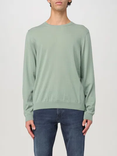 Hugo Boss Logo-embroidered Cotton Jumper In 绿色