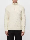 Hugo Boss Harpreno Virgin Wool And Cashmere Sweater In White