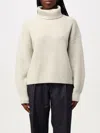 Hugo Boss Ribbed Rollneck Sweater In Wool In Natural