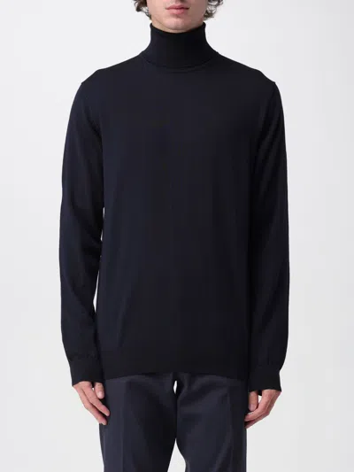 Hugo Boss Sweater Hugo Men Color Blue In Black