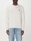 Hugo Boss Logo-patch Cotton Jumper In White