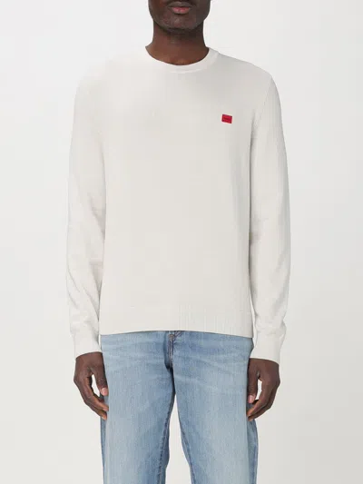 Hugo Boss Logo-patch Cotton Jumper In White