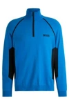 Hugo Boss Sweater With Color-blocking And Logo In Light Blue