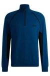 Hugo Boss Sweater With Color-blocking And Logo In Light Blue