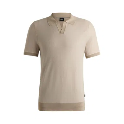 Hugo Boss Sweater With Johnny Collar In White