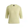 Hugo Boss Sweater With Mixed Knits In Multi