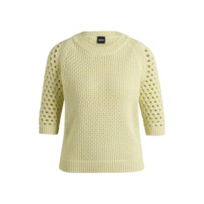 Hugo Boss Sweater With Mixed Knits In Multi