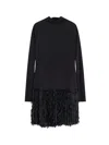 Hugo Boss Textured Knitwear With Long Sleeves And Fringe In Black