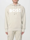 Hugo Boss Webasichood Mens Hoodie In Beige