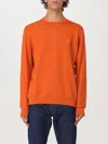 Hugo Boss Logo-patch Cotton Sweatshirt In Orange