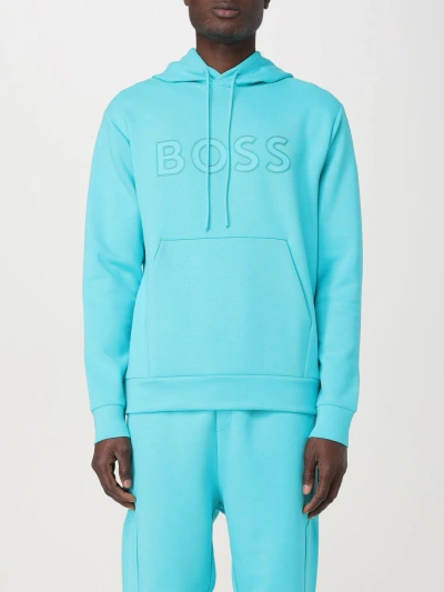 Hugo Boss Sweatshirt Boss Men Color Turquoise