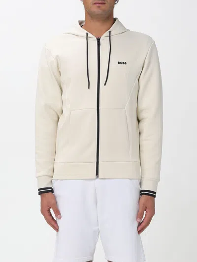 Hugo Boss Sweatshirt Boss Men Color Yellow Cream In Neutral